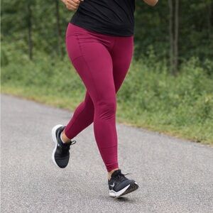 Adrienne Vittadini Vibrant Dark Pink Leggings